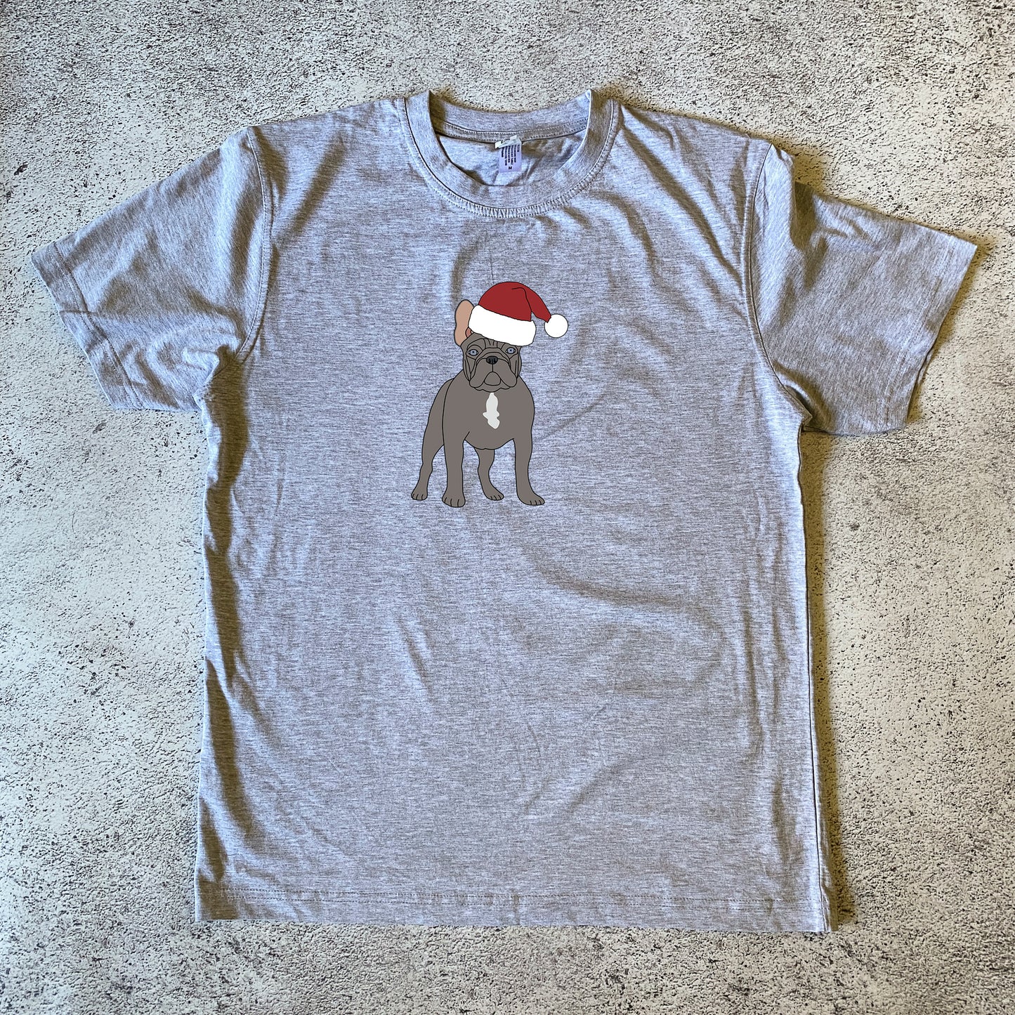 Blue French Bulldog Christmas Unisex T-Shirt