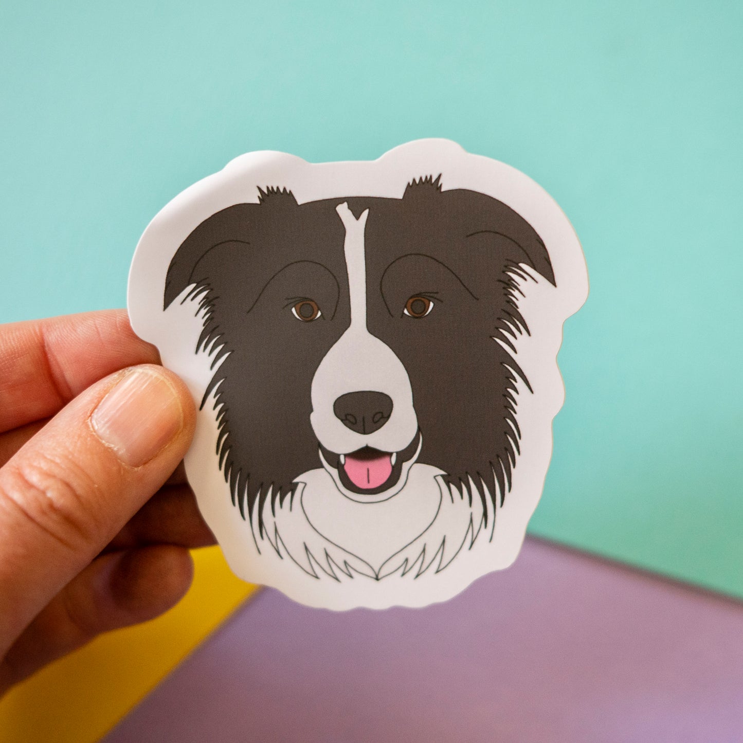 Border Collie 3" Sticker - Black
