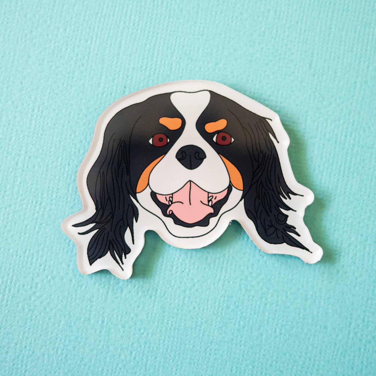 King Charles Cavalier Acrylic Fridge Magnet - Tri-colour