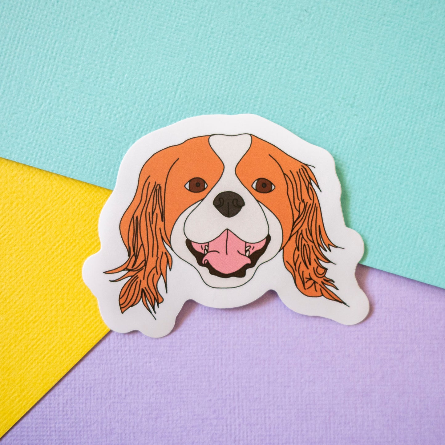 King Charles Cavalier 3" Sticker - Blenheim