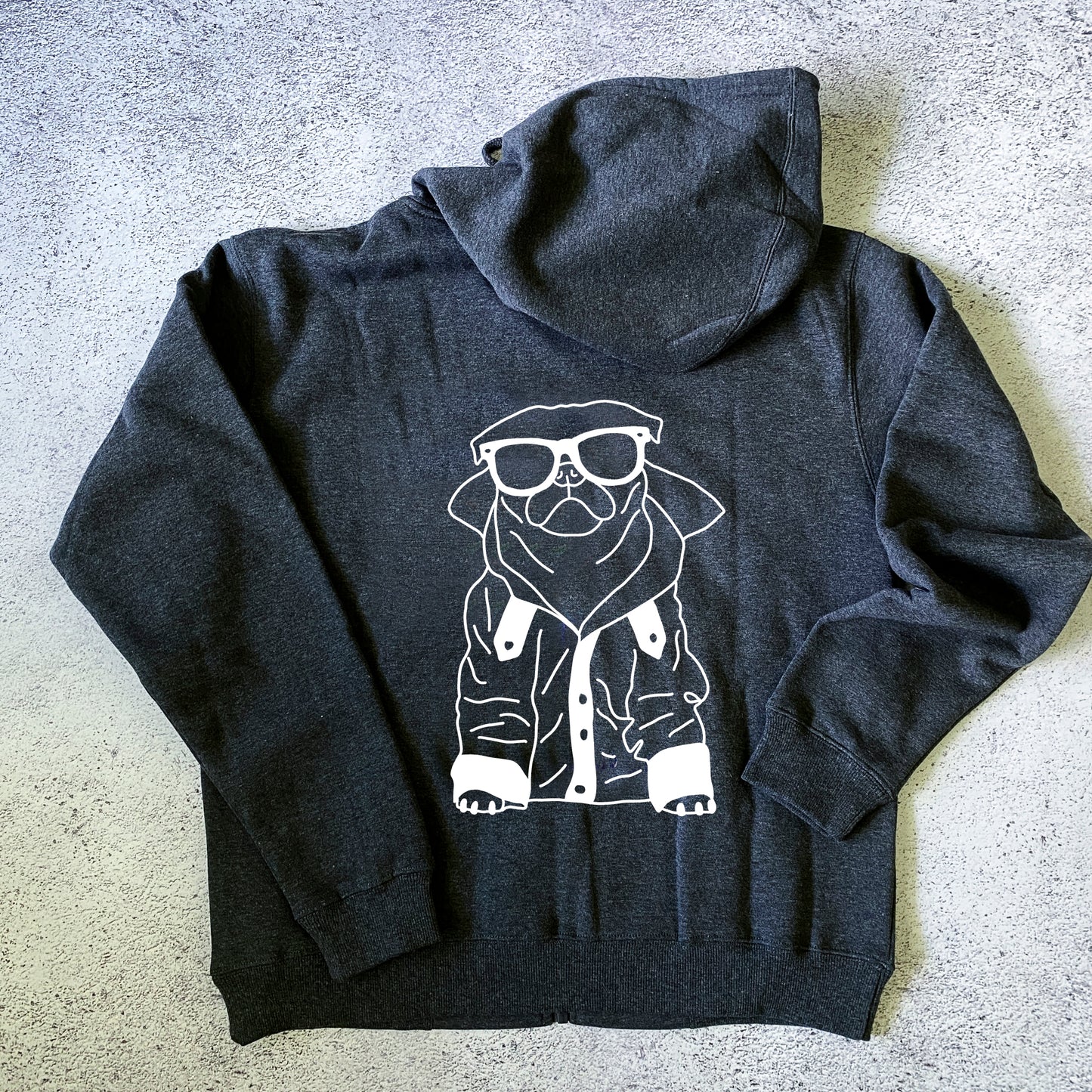 Cool Black Pug Hoodie
