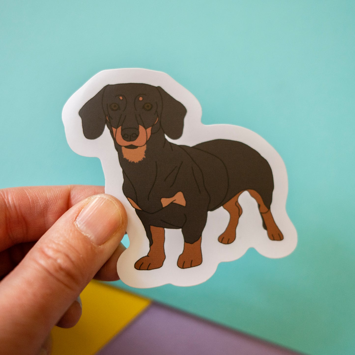 Dachshund 3" Sticker - Black & Tan