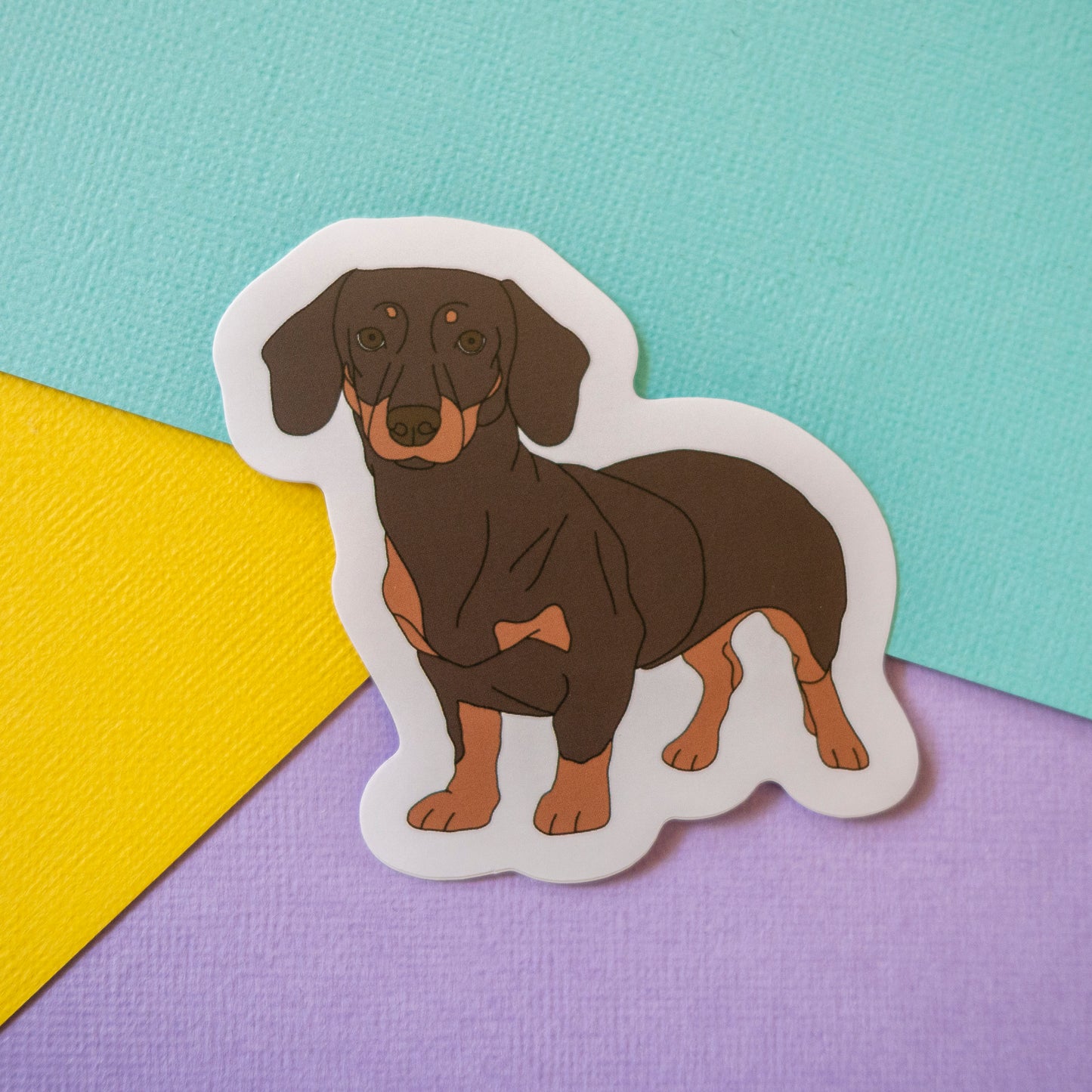 Dachshund 3" Sticker - Brown & Tan
