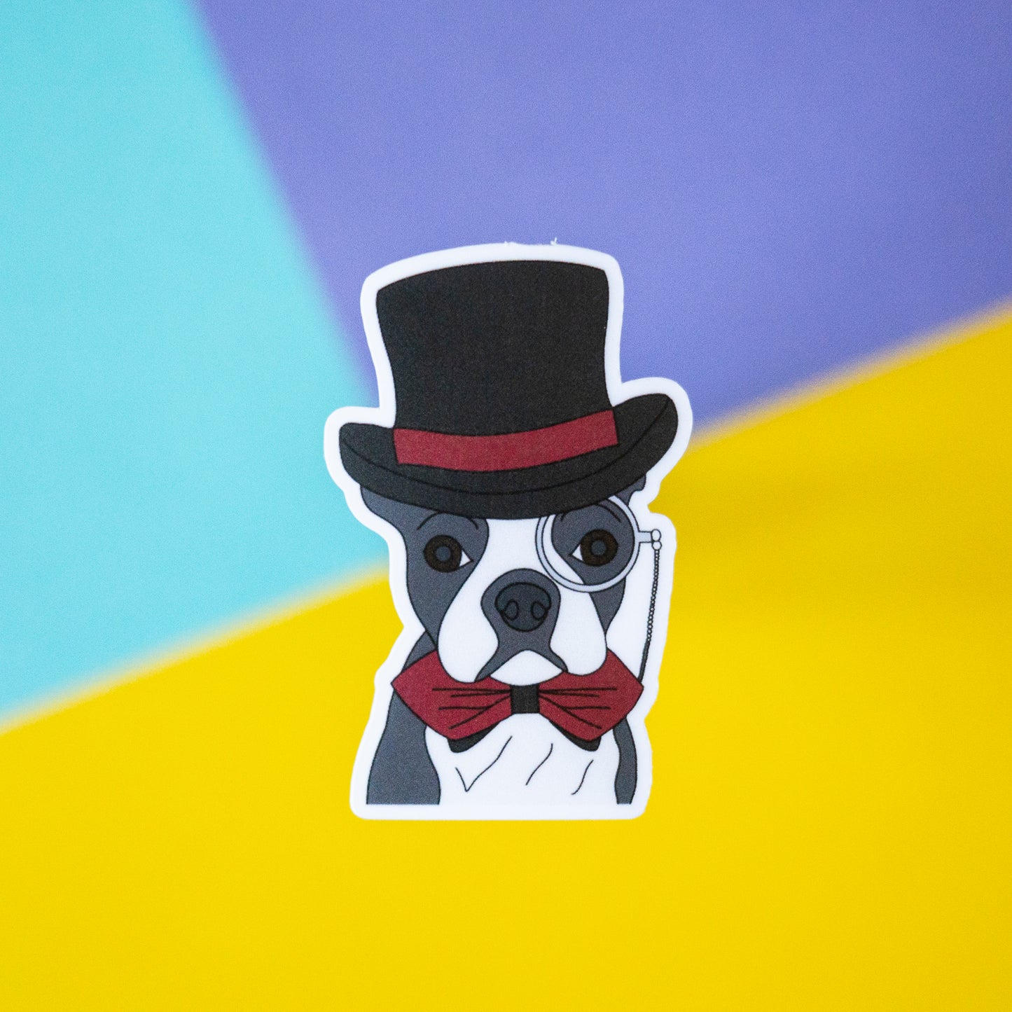 Dapper Dog 3" Sticker - Boston Terrier