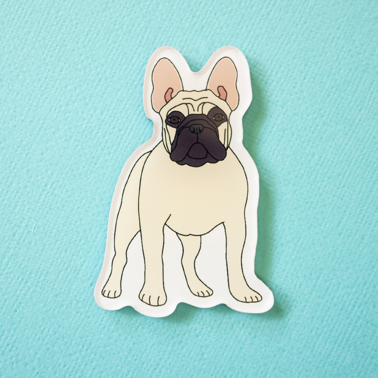 French Bulldog Acrylic Fridge Magnet - Fawn