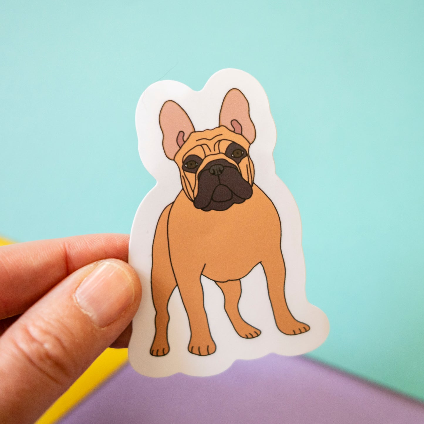 French Bulldog 3" Sticker - Tan