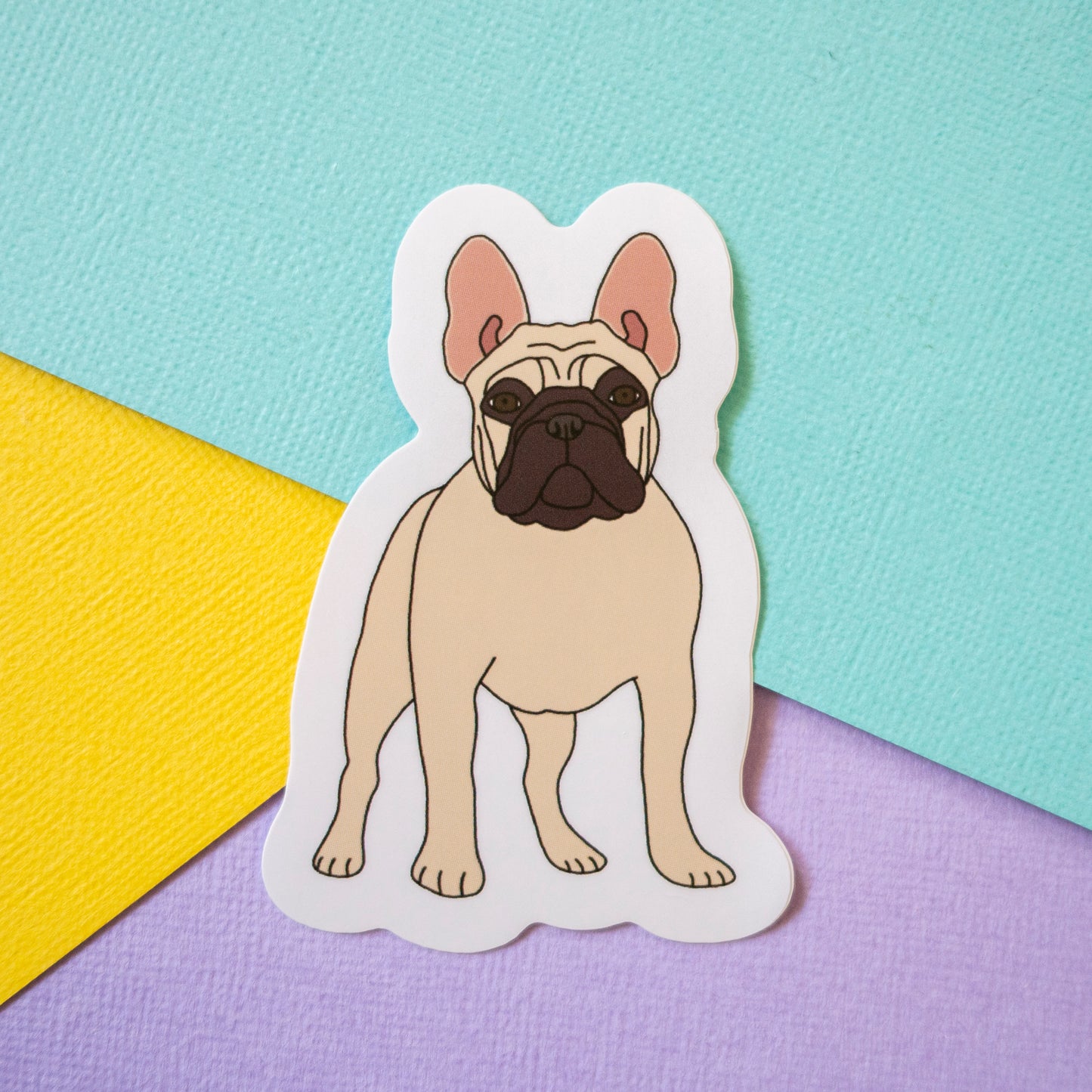 French Bulldog 3" Sticker - Fawn