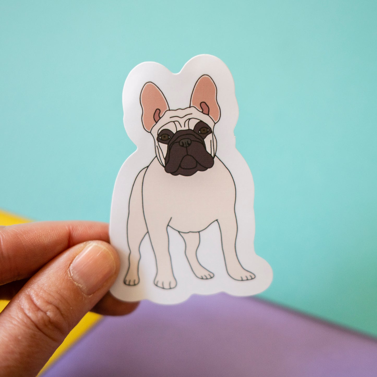 French Bulldog 3" Sticker - White