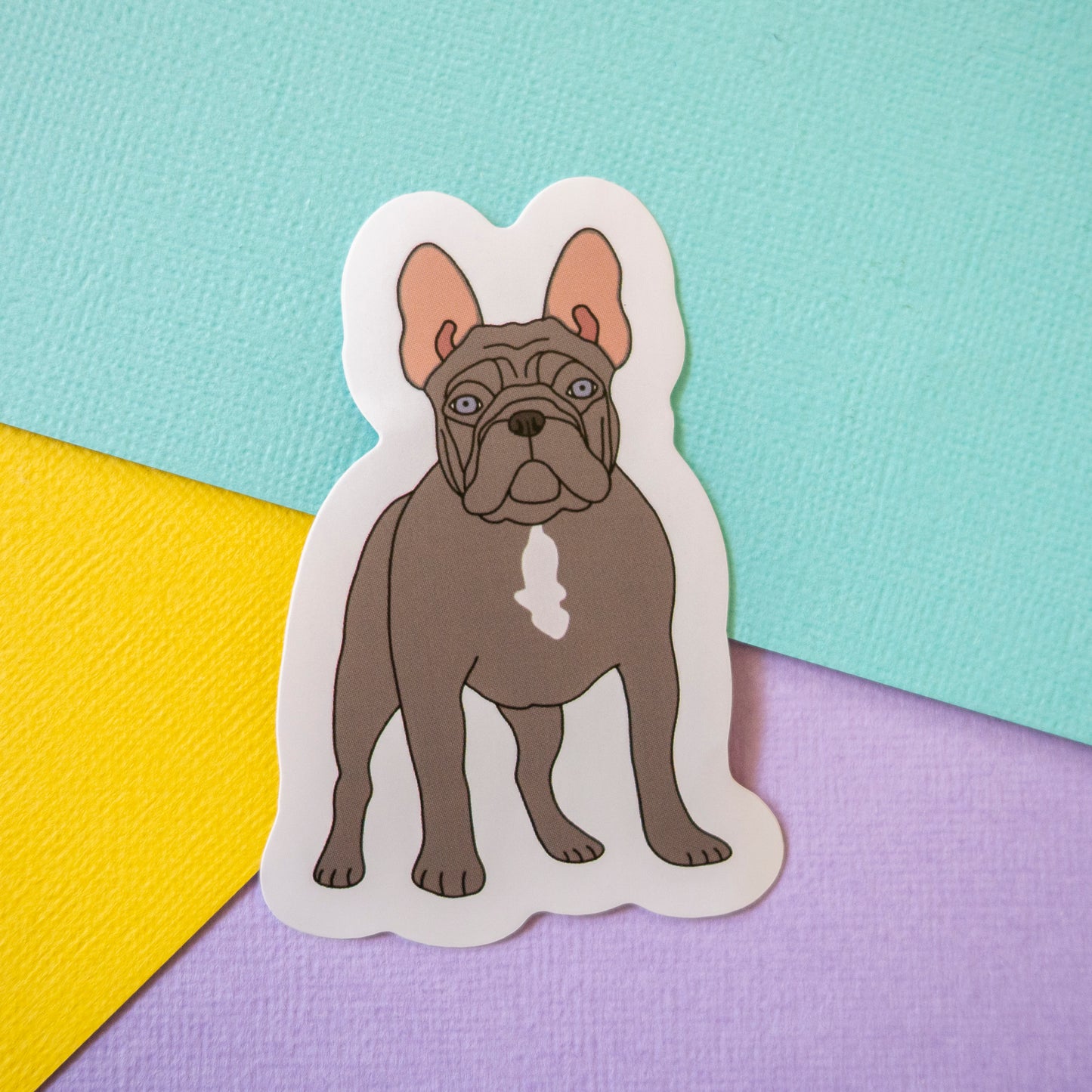 French Bulldog 3" Sticker - Blue