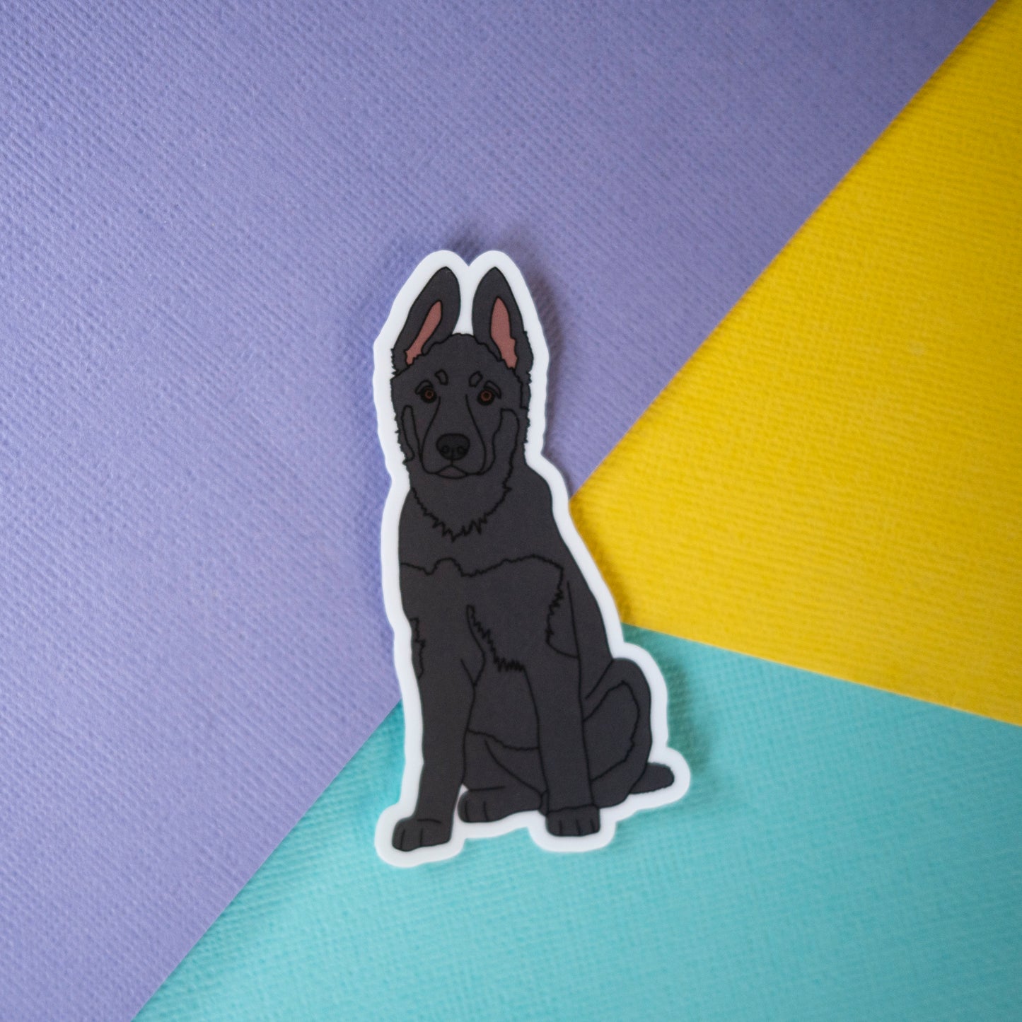 German Shepherd 3" Sticker - Black