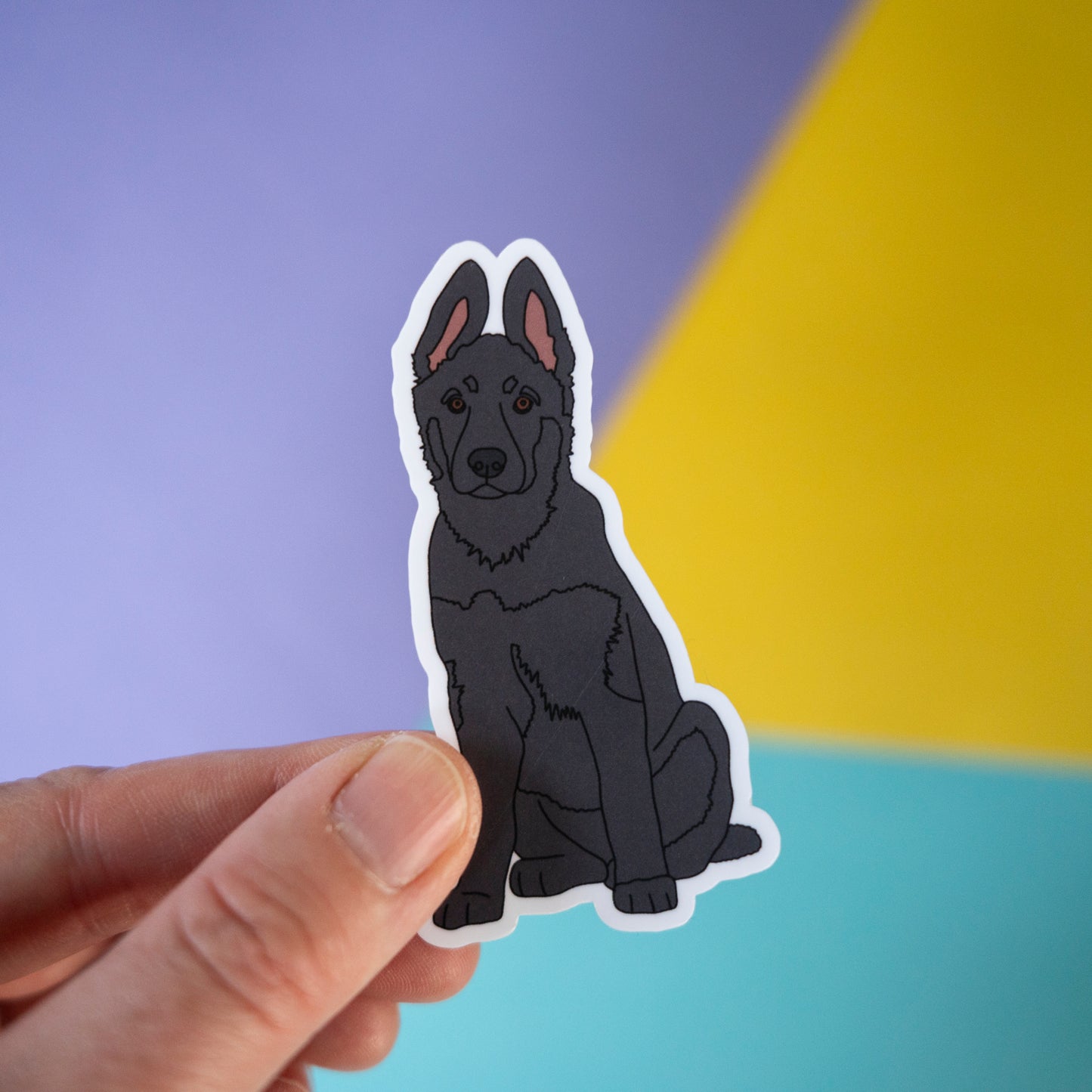 German Shepherd 3" Sticker - Black