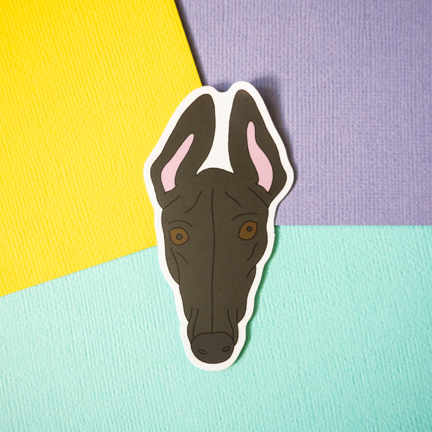 Greyhound 3" Sticker - Black