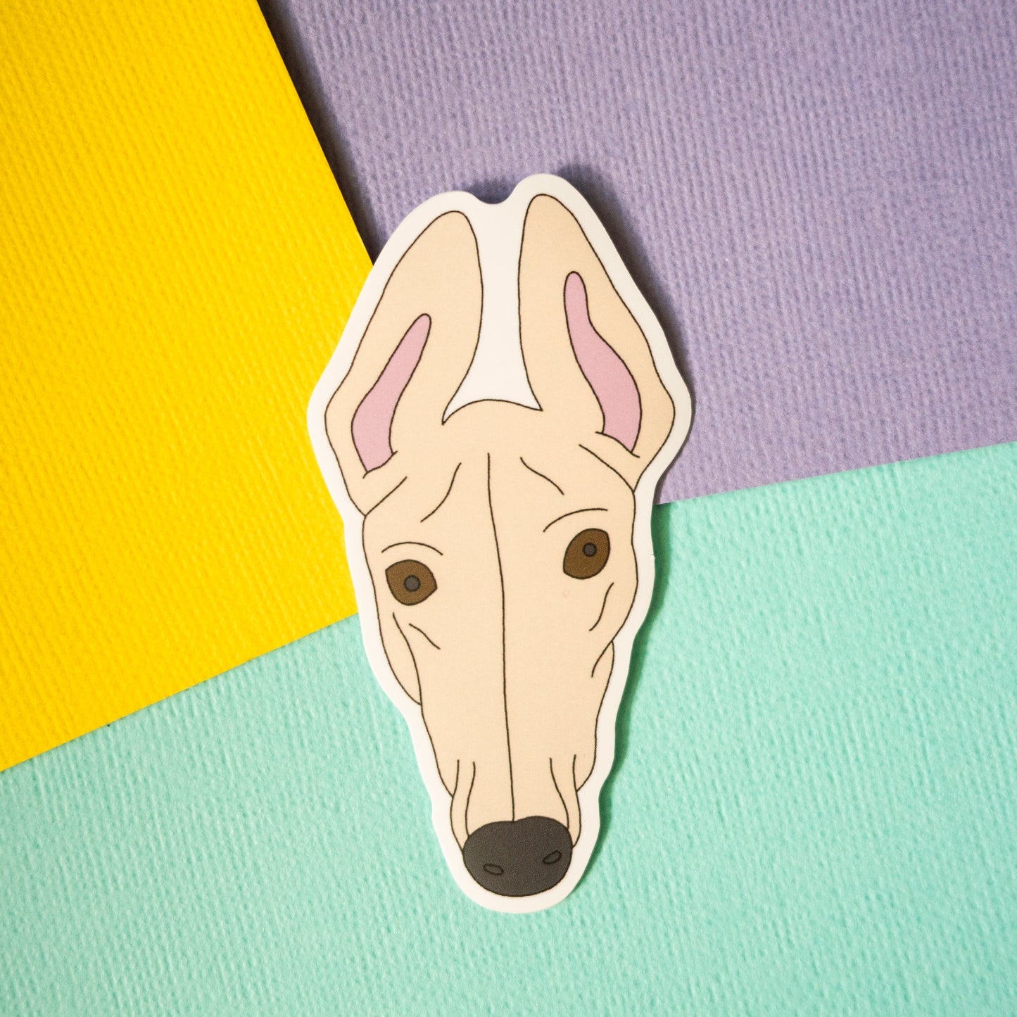Greyhound 3" Sticker - Fawn