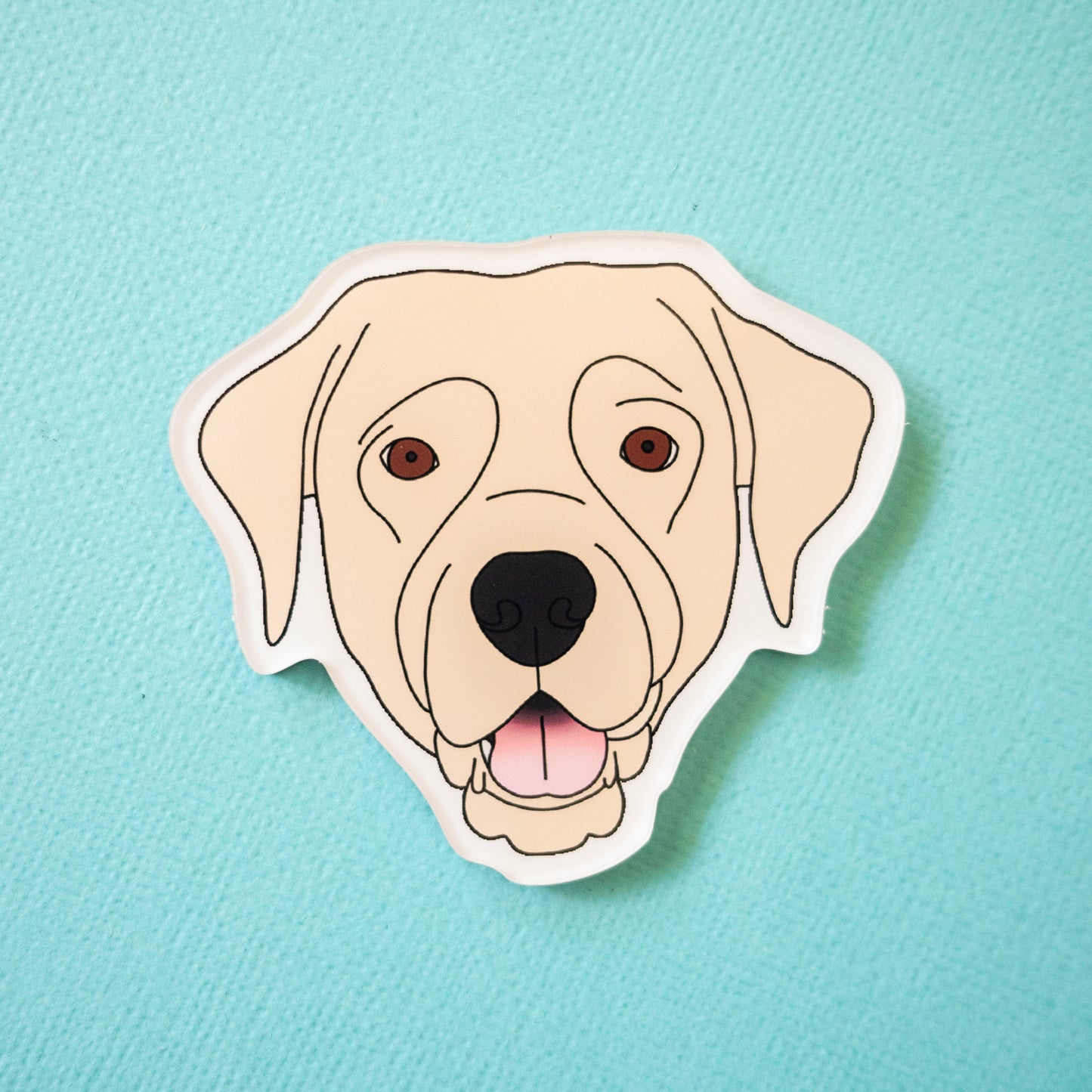Labrador Acrylic Fridge Magnet - White