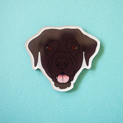 Labrador Acrylic Fridge Magnet - Chocolate