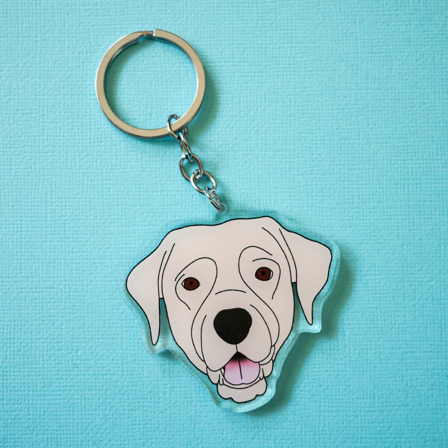 Labrador Keychain - White