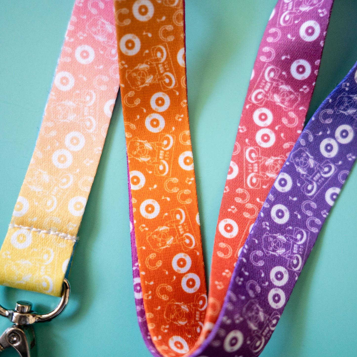 DJ Pug Lanyard - Rainbow