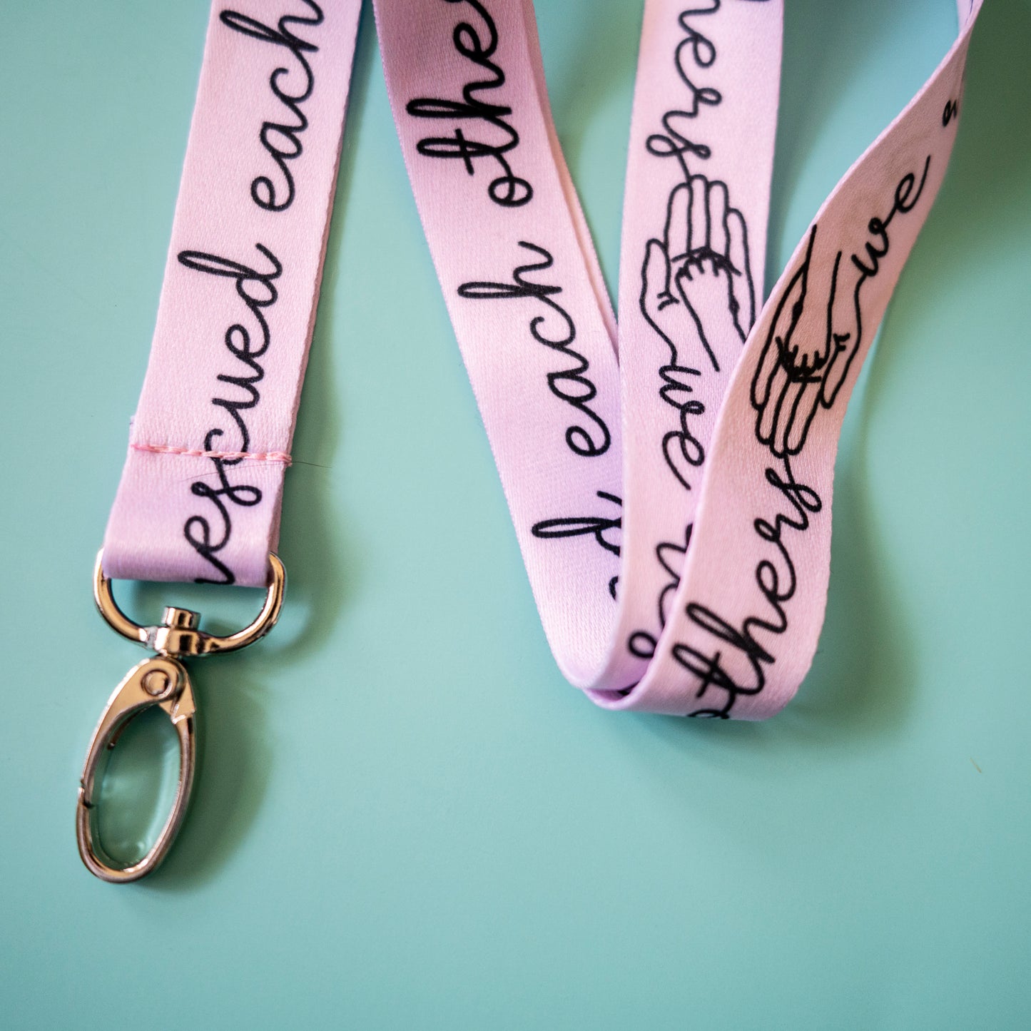 We Rescued Each Other Lanyard - Pink