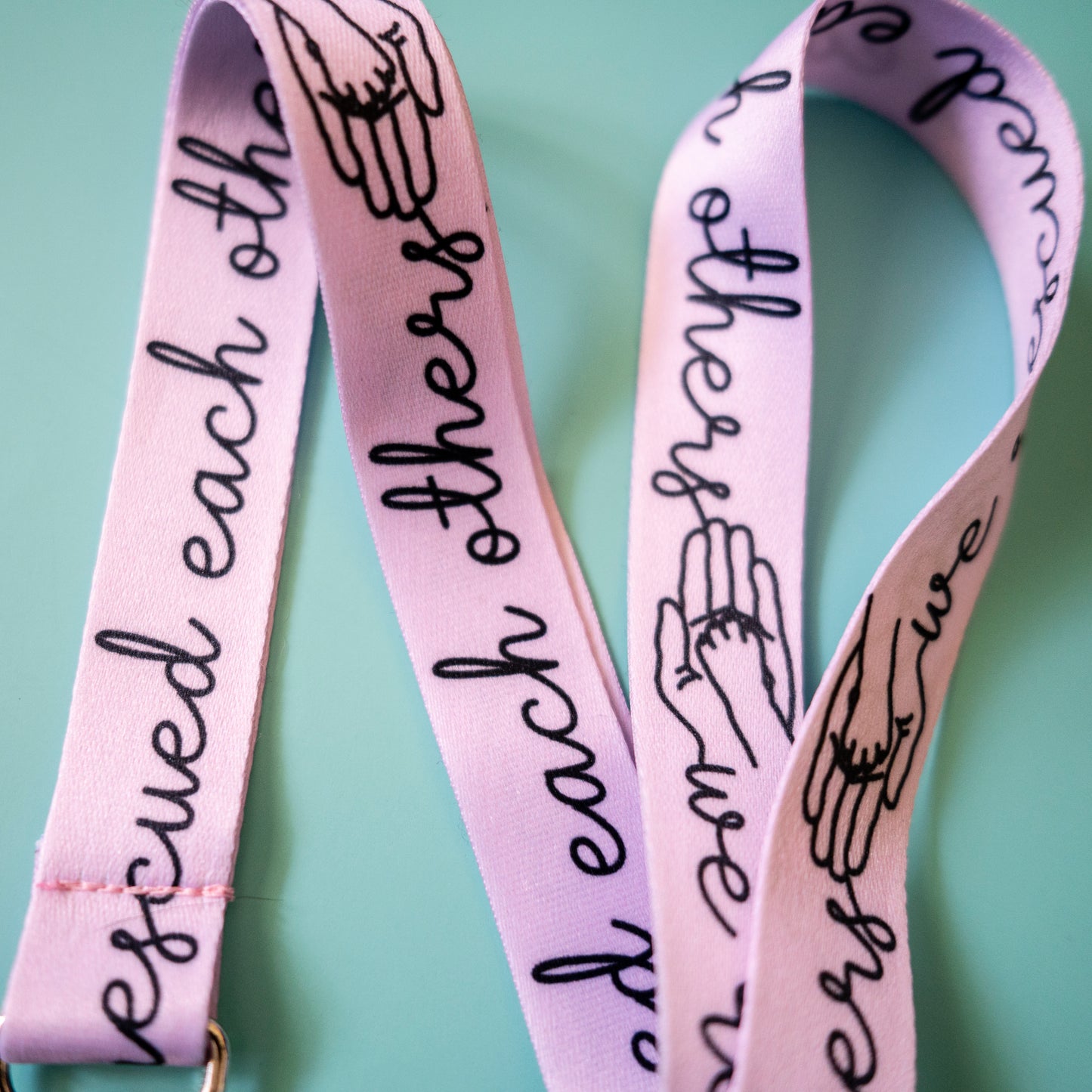 We Rescued Each Other Lanyard - Pink