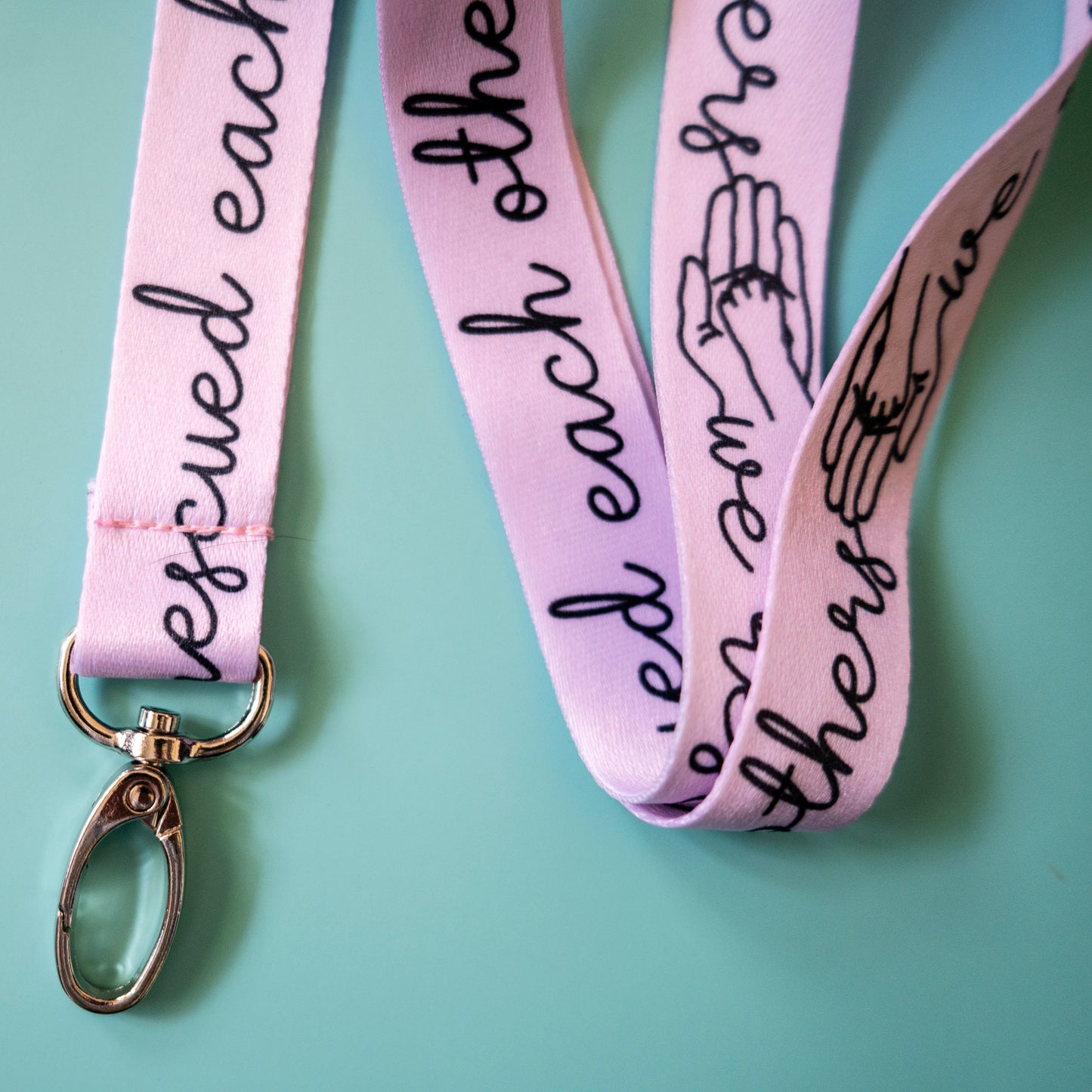 We Rescued Each Other Lanyard - Pink