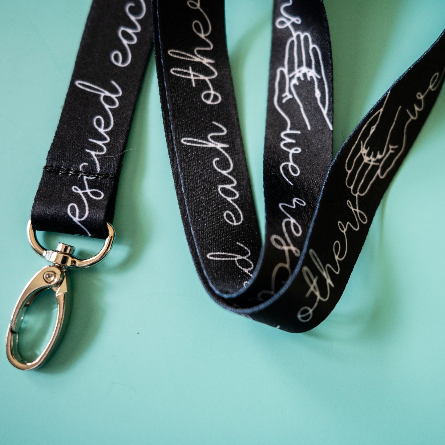 We Rescued Each Other Lanyard - Black