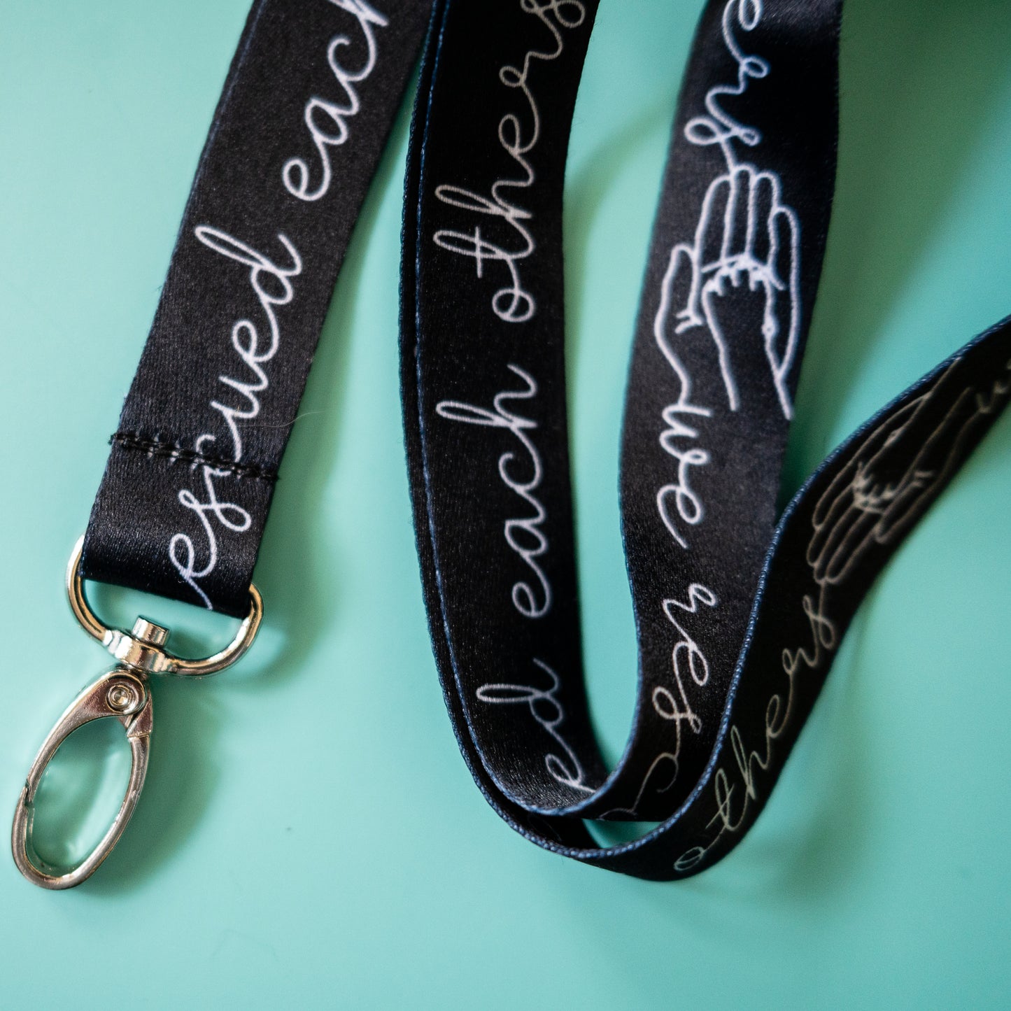 We Rescued Each Other Lanyard - Black