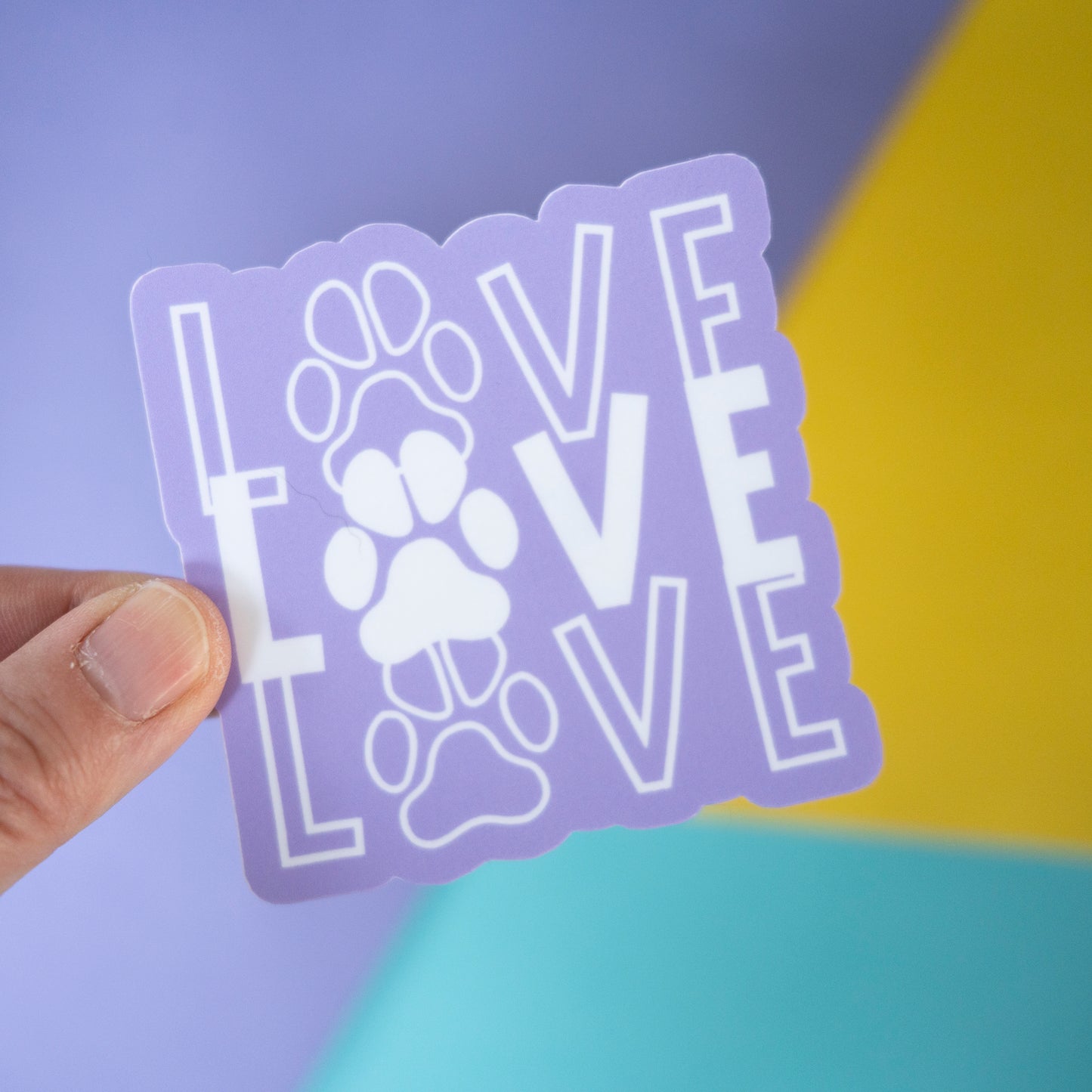 Love Paw 3" Sticker