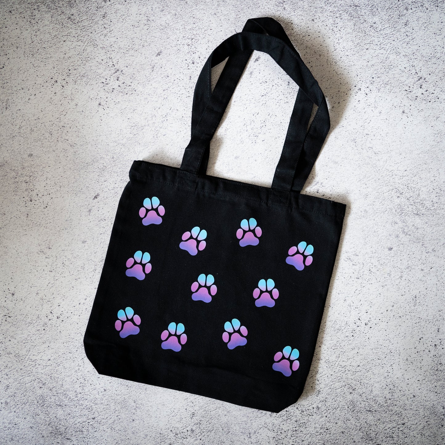 Paw Print Canvas Tote Bag