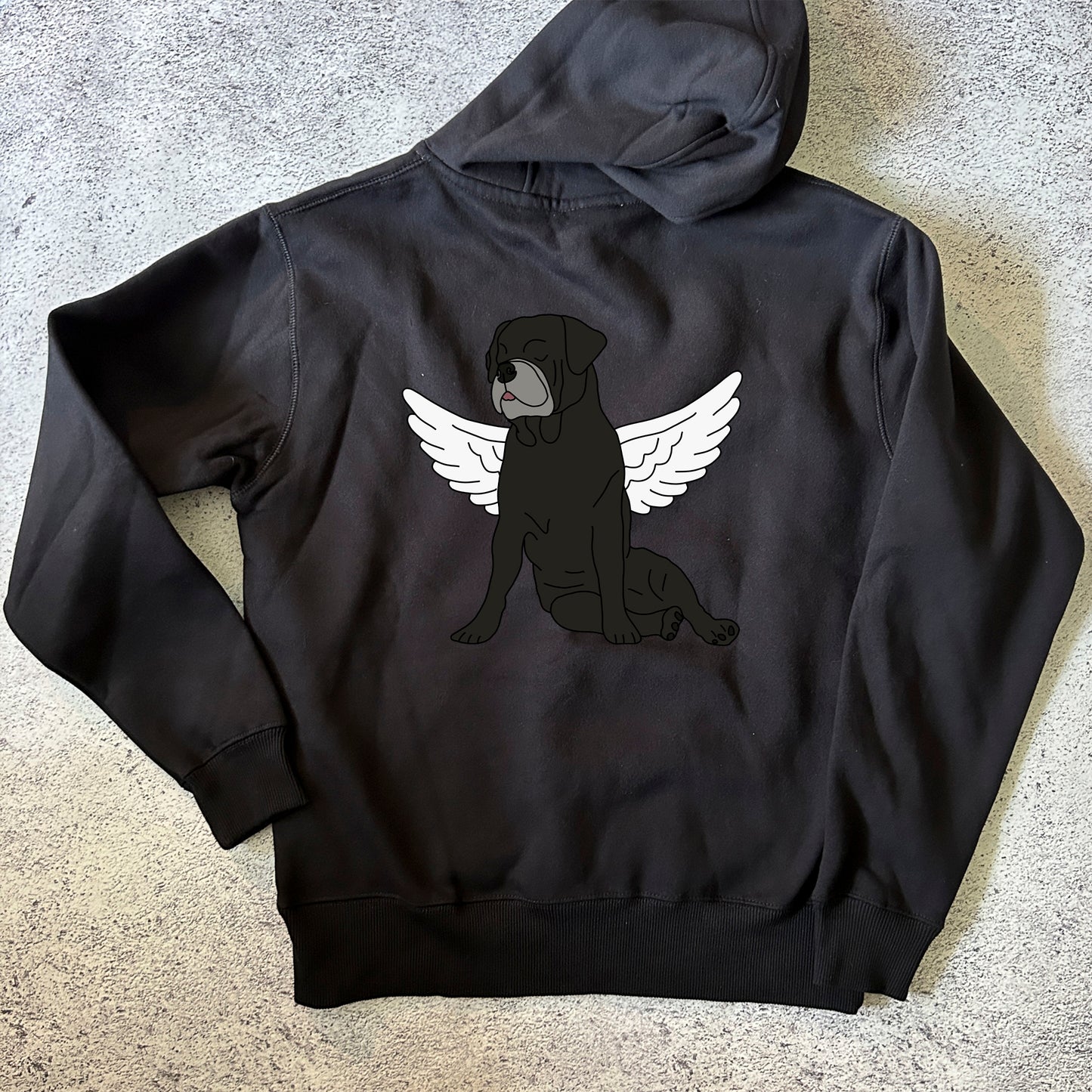 Custom Memorial Pet Portrait Zip Hoodie - One Pet
