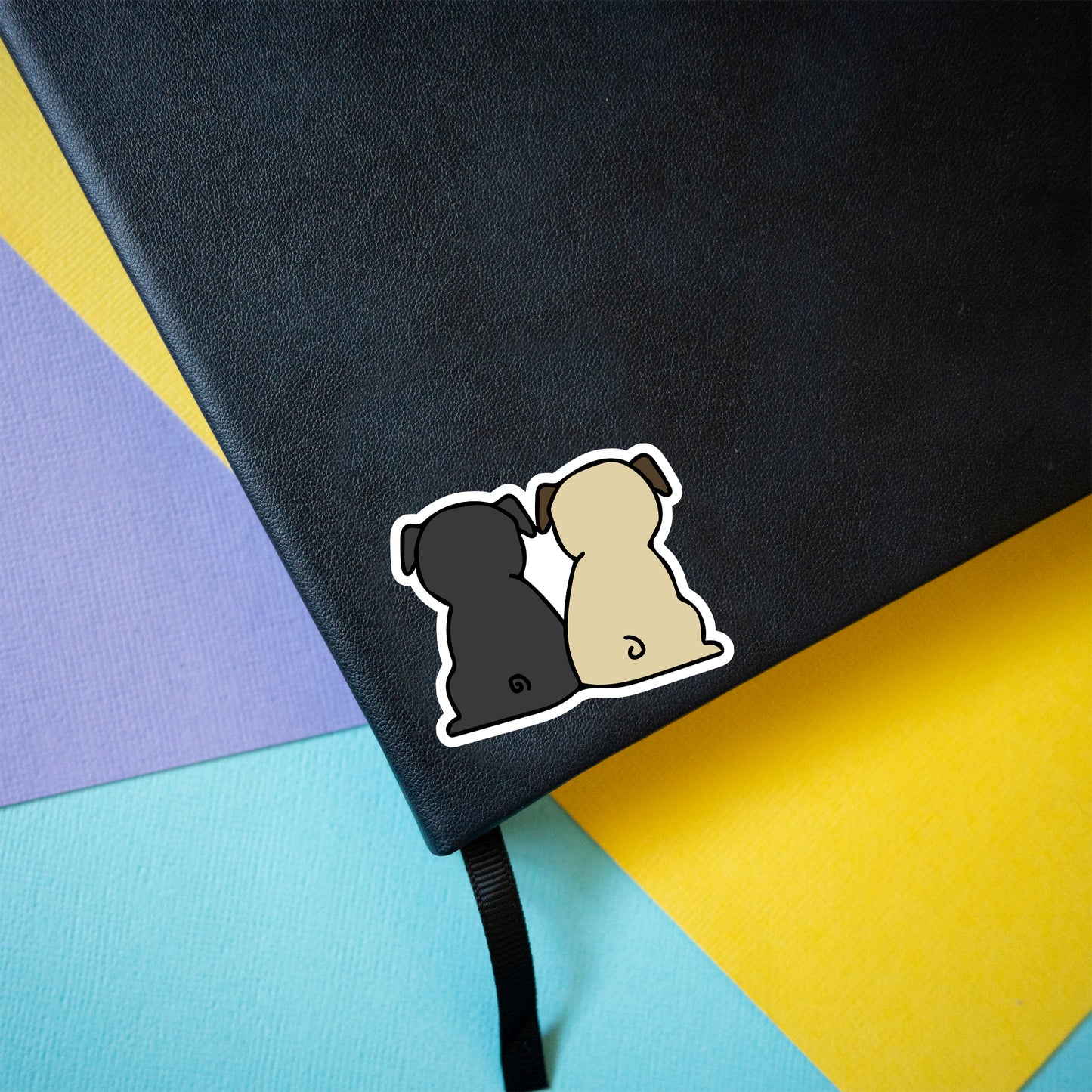Pug Butts 2" Sticker