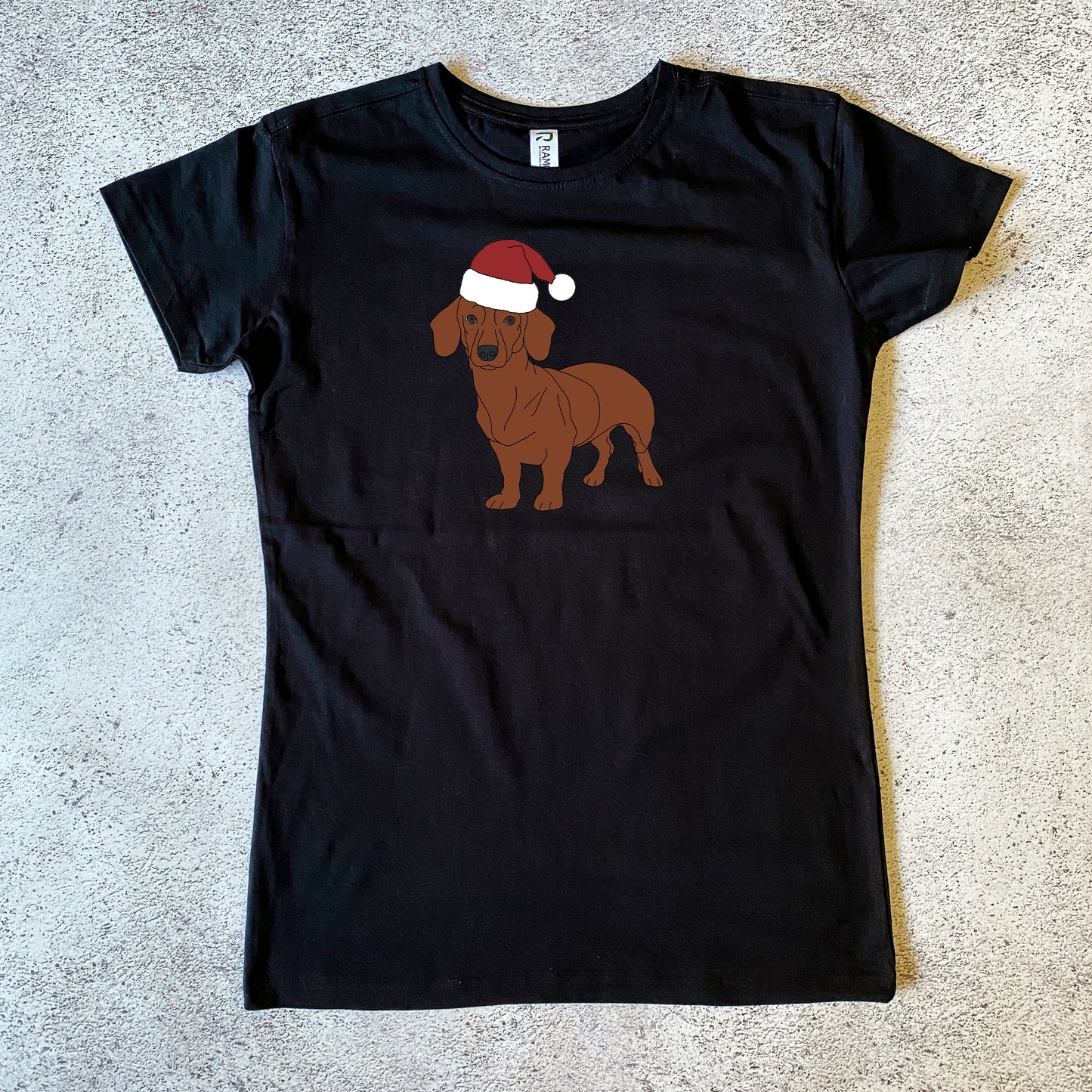 Red Dachshund Christmas Women's T-Shirt