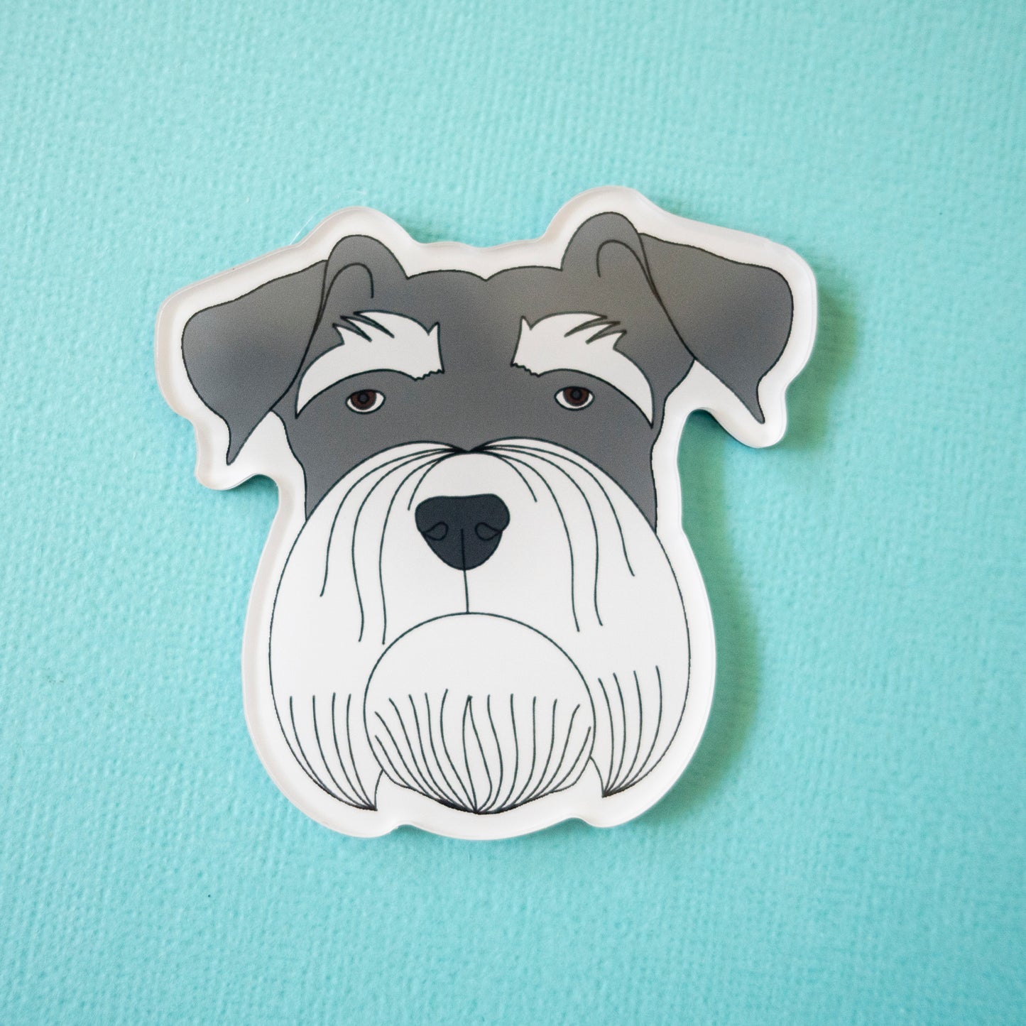 Schnauzer Acrylic Fridge Magnet - Salt & Pepper