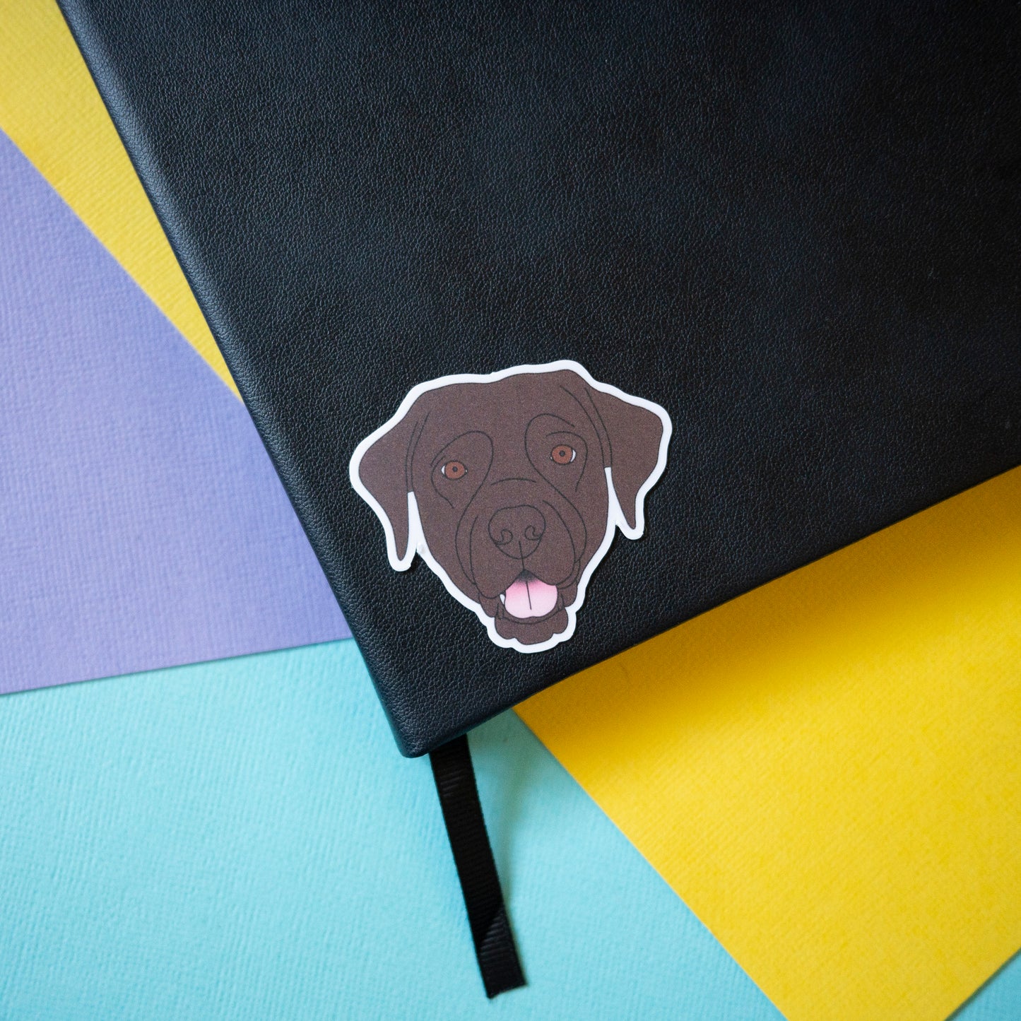 Labrador 2" Sticker - Chocolate