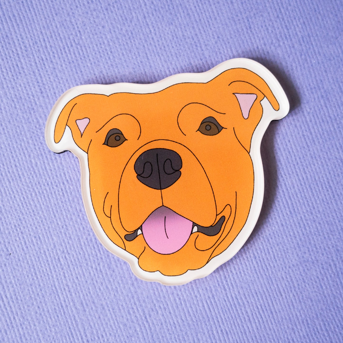 Staffy Acrylic Fridge Magnet - Red