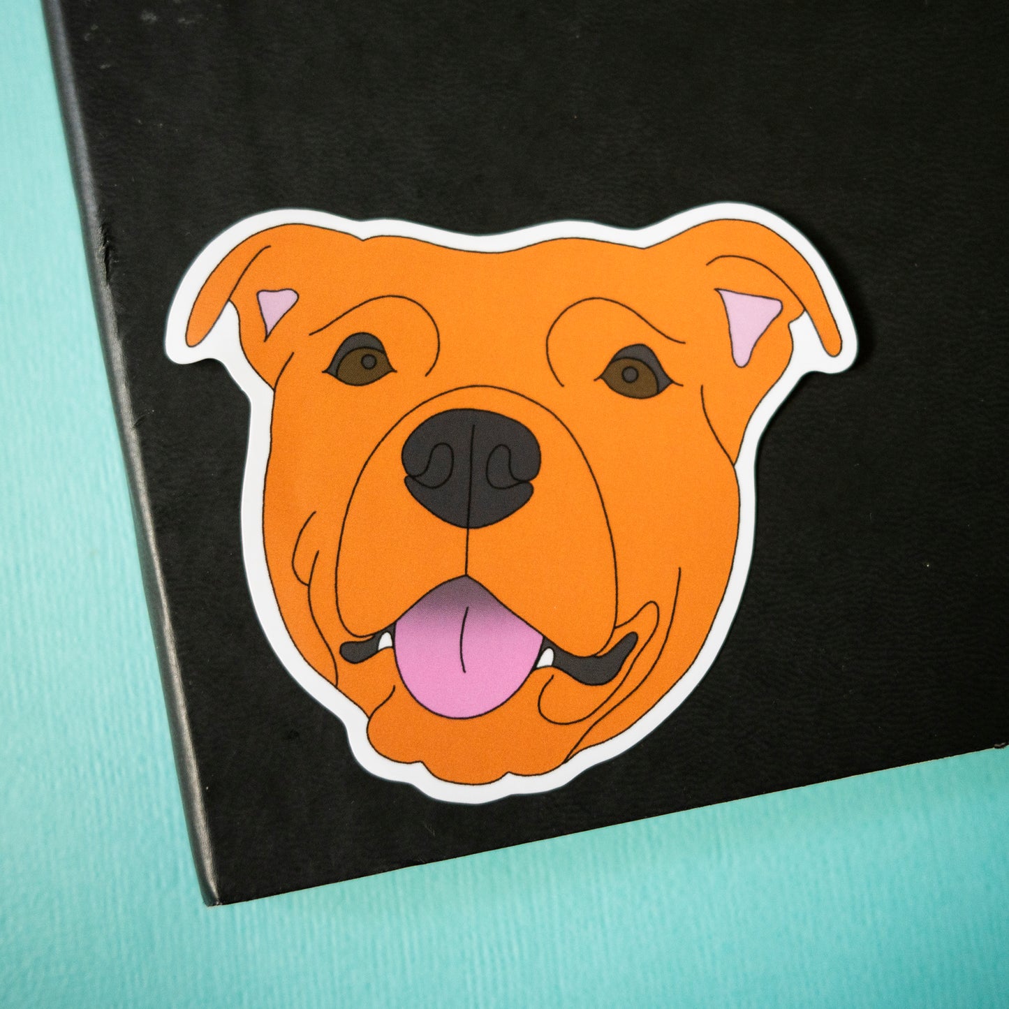 Staffy 3" Sticker - Red