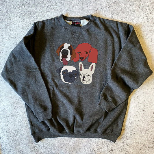 Custom Pet Portrait Sweatshirt - Four Pets