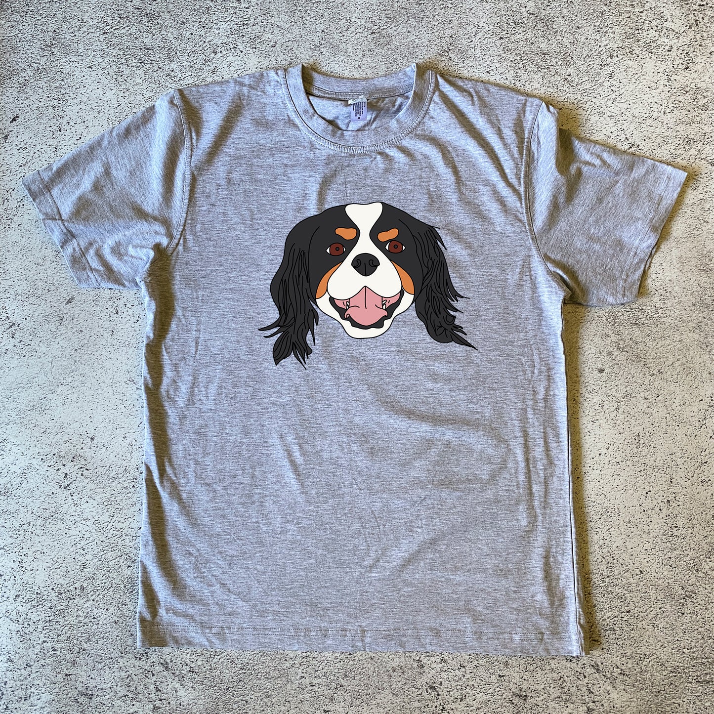 Tri-colour King Charles Cavalier Spaniel Unisex T-Shirt