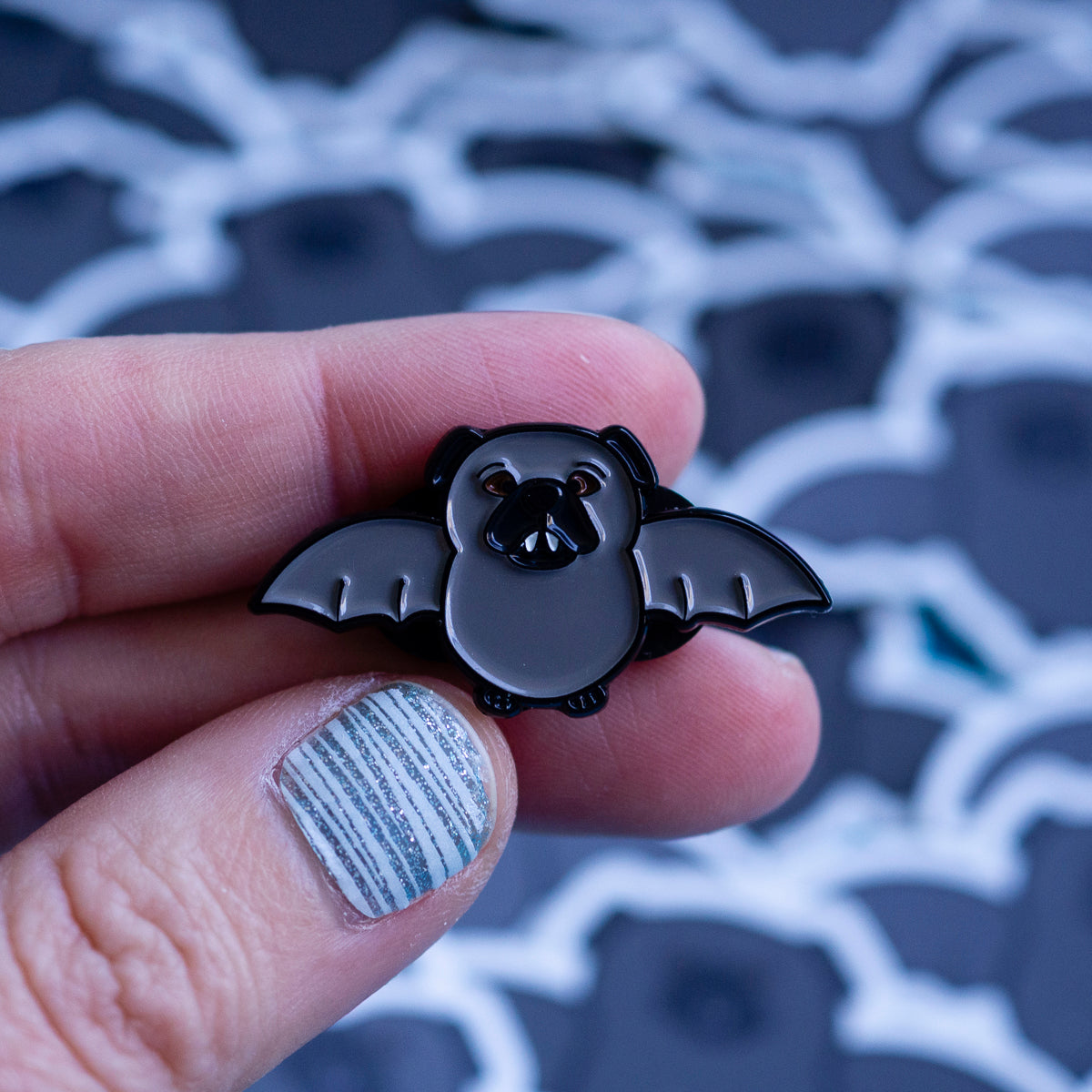 Batpug Enamel Pin