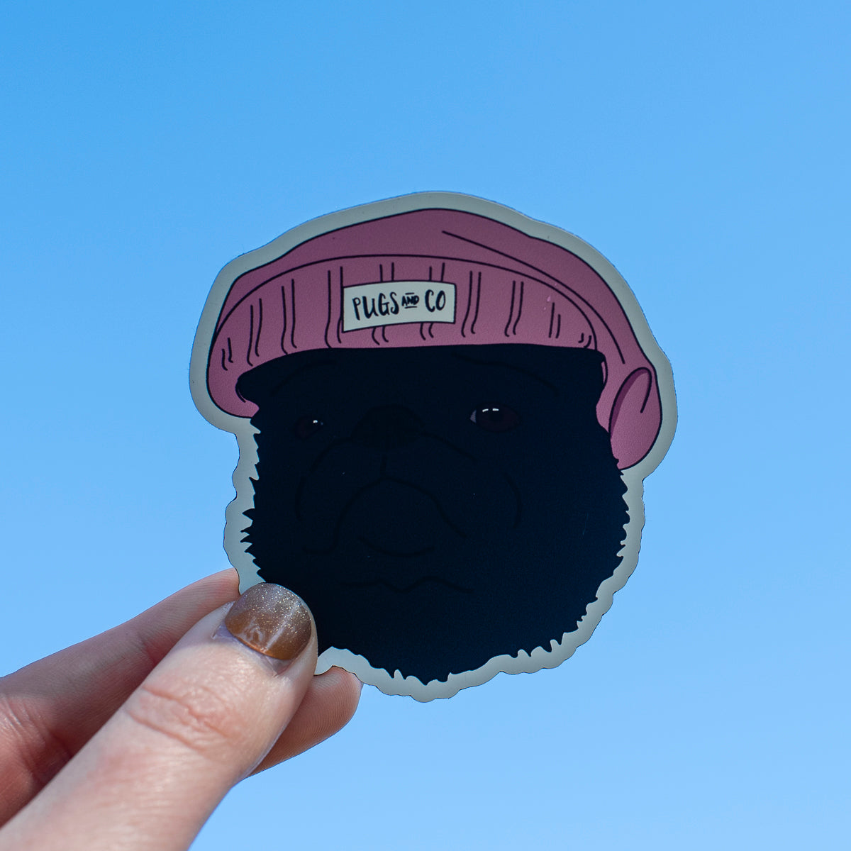 Black Thug Pug Magnet