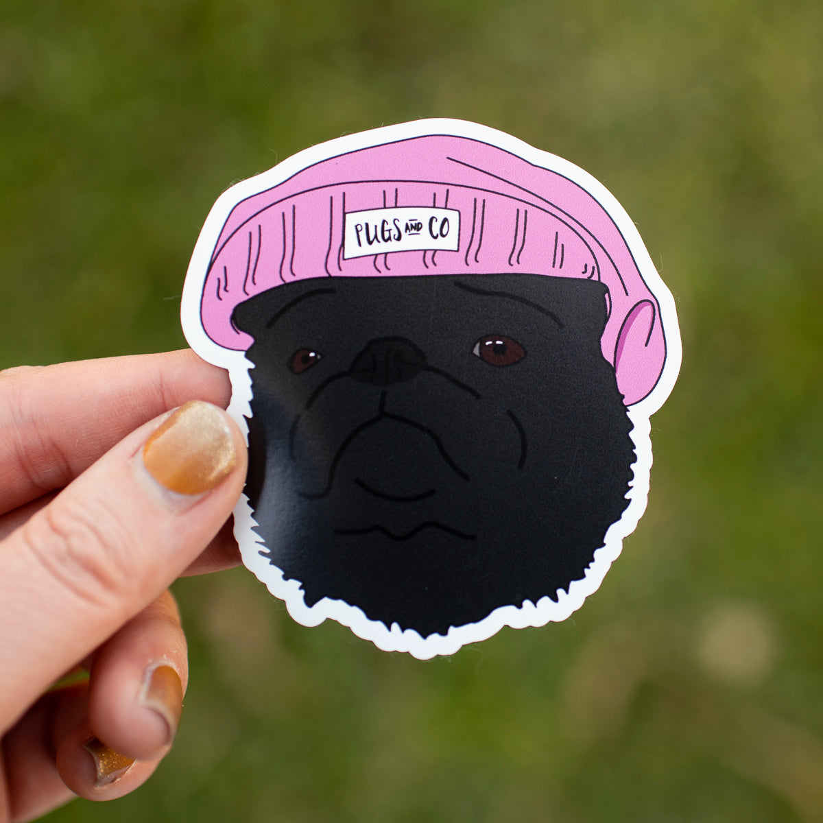Black Thug Pug Magnet