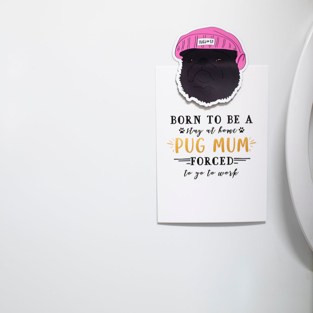Black Thug Pug Magnet