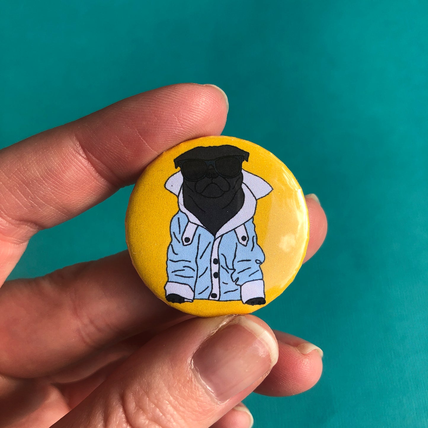 Cool Black Pug Magnet