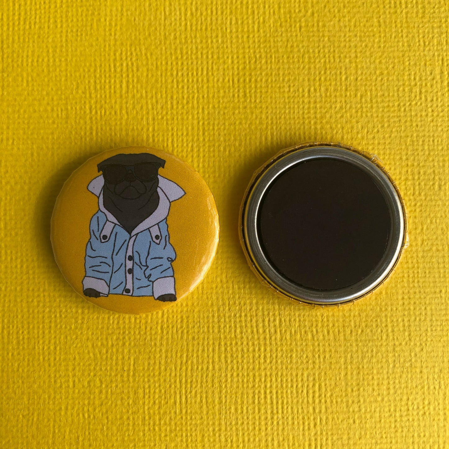 Cool Black Pug Magnet