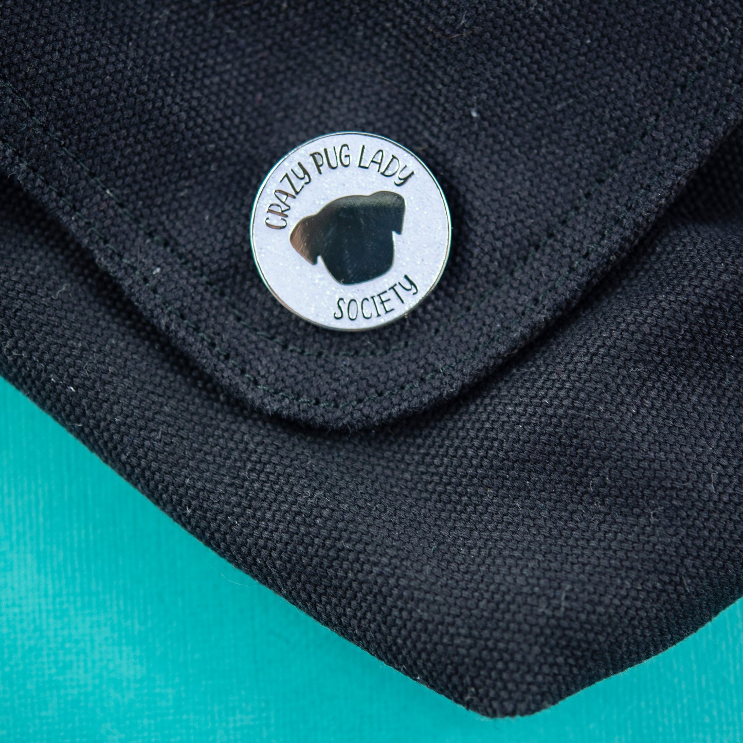 Crazy Pug Lady Society Enamel Pin