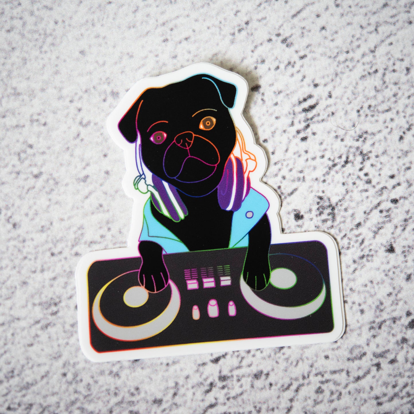 DJ Pug Sticker