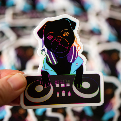 DJ Pug Sticker