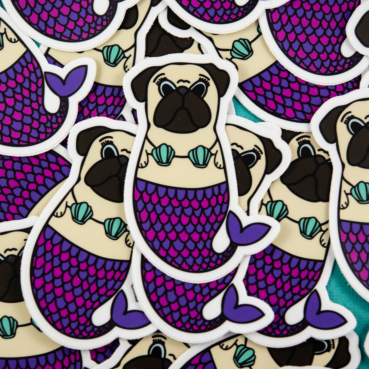 Fawn Merpug 3" Sticker