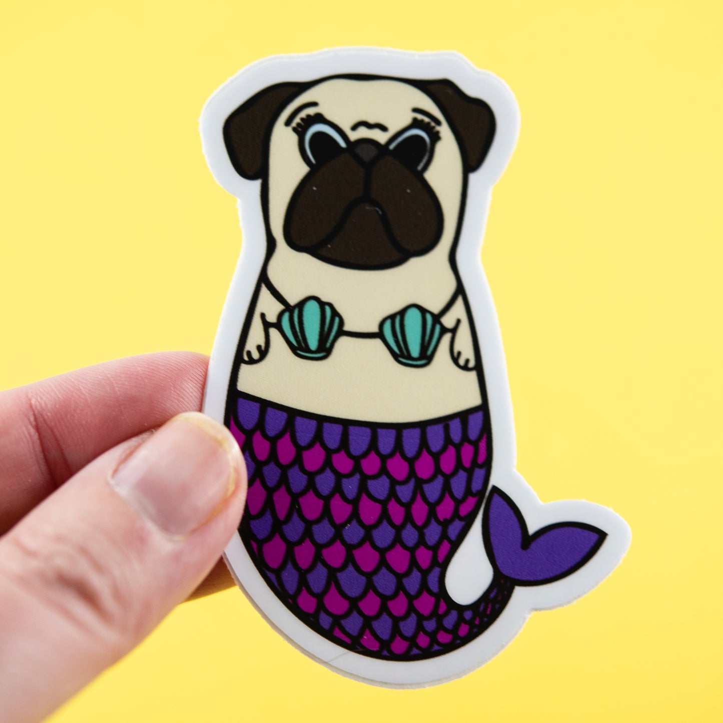 Fawn Merpug 3" Sticker