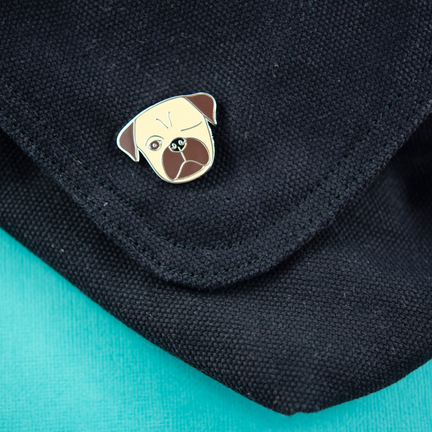 Fawn Pirate Pug Enamel Pin