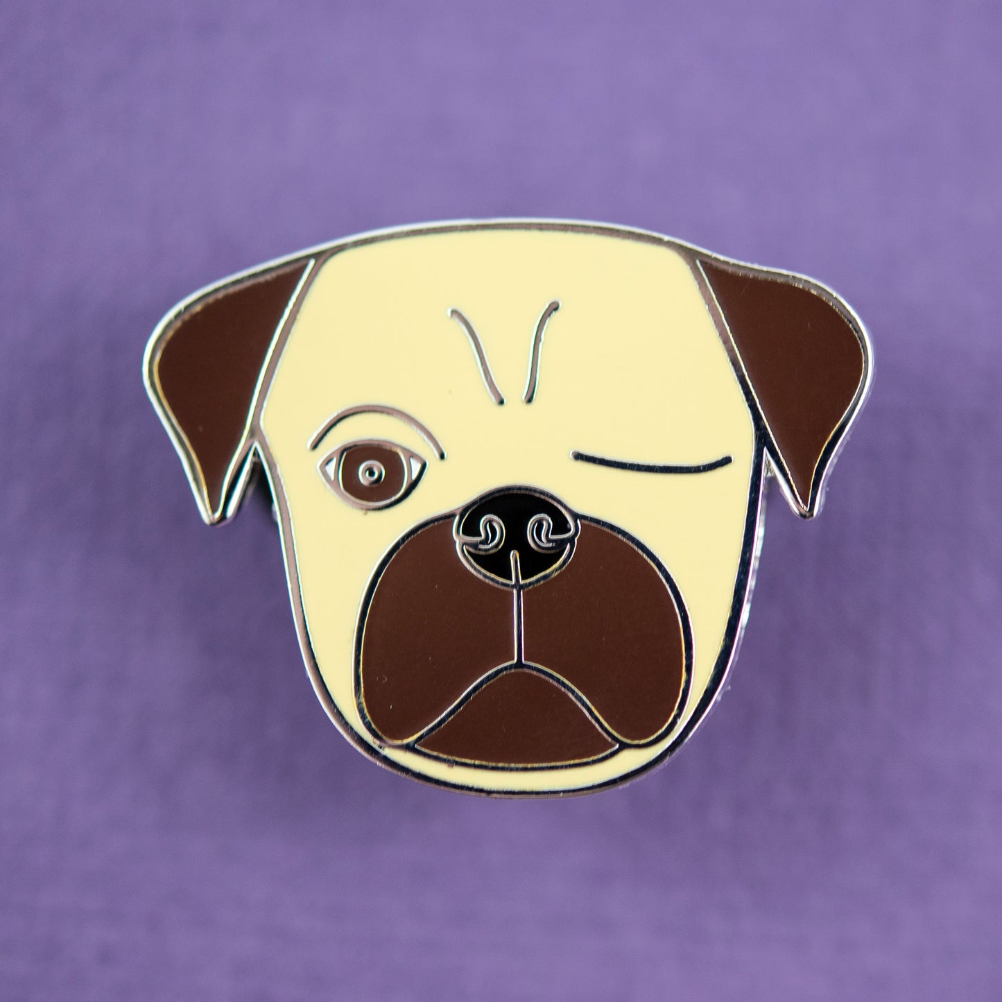 Fawn Pirate Pug Enamel Pin
